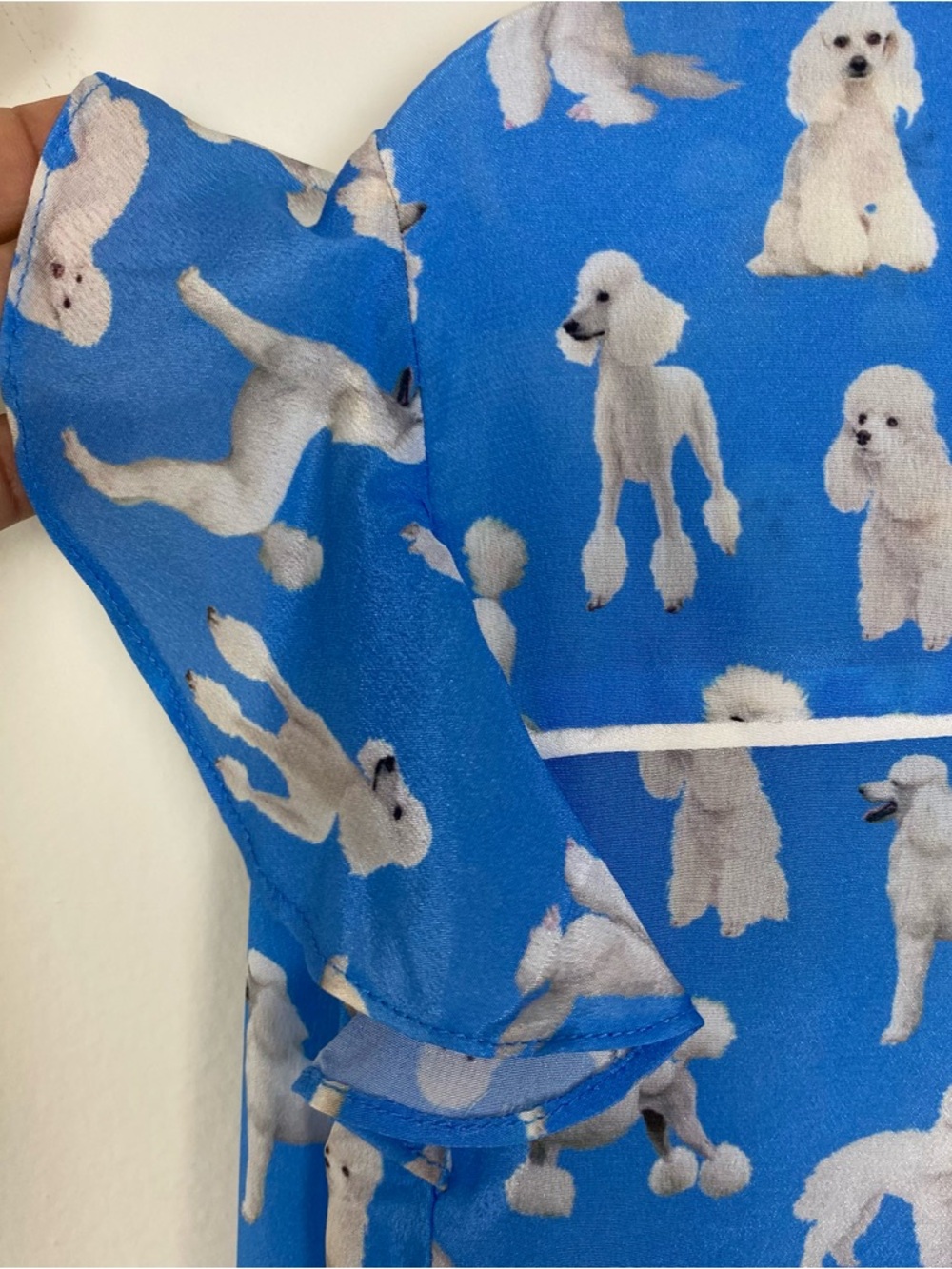 Alice + Olivia "Zimmer" Poodles ruffle blouse S - Picture 7 of 16